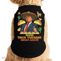 Taco Tuesday Make Taco Tuesday Great Again Donald Trump Taco Doggie Tank thumb 0