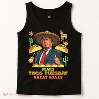 Taco Tuesday Make Taco Tuesday Great Again Donald Trump Taco Tank Top thumb 2