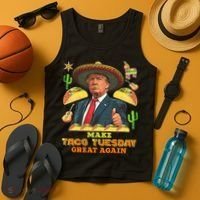 Taco Tuesday Make Taco Tuesday Great Again Donald Trump Taco Tank Top thumb 4