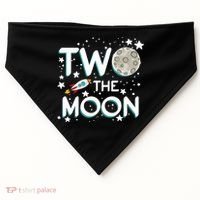 Two The Moon 2nd Birthday For 2 Year Old USA-Made Doggie Bandana thumb 0