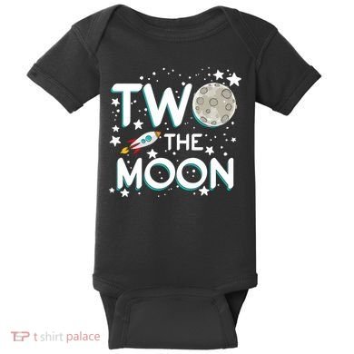 Two The Moon 2nd Birthday For 2 Year Old Baby Bodysuit