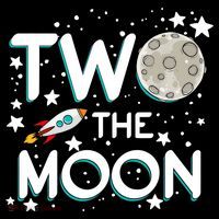 Two The Moon 2nd Birthday For 2 Year Old Baby Bodysuit thumb 2