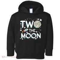 Two The Moon 2nd Birthday For 2 Year Old Toddler Hoodie thumb 0