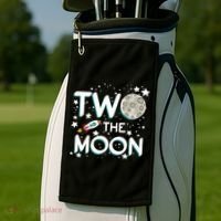Two The Moon 2nd Birthday For 2 Year Old Golf Towel thumb 2
