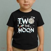 Two The Moon 2nd Birthday For 2 Year Old Toddler T-Shirt thumb 2