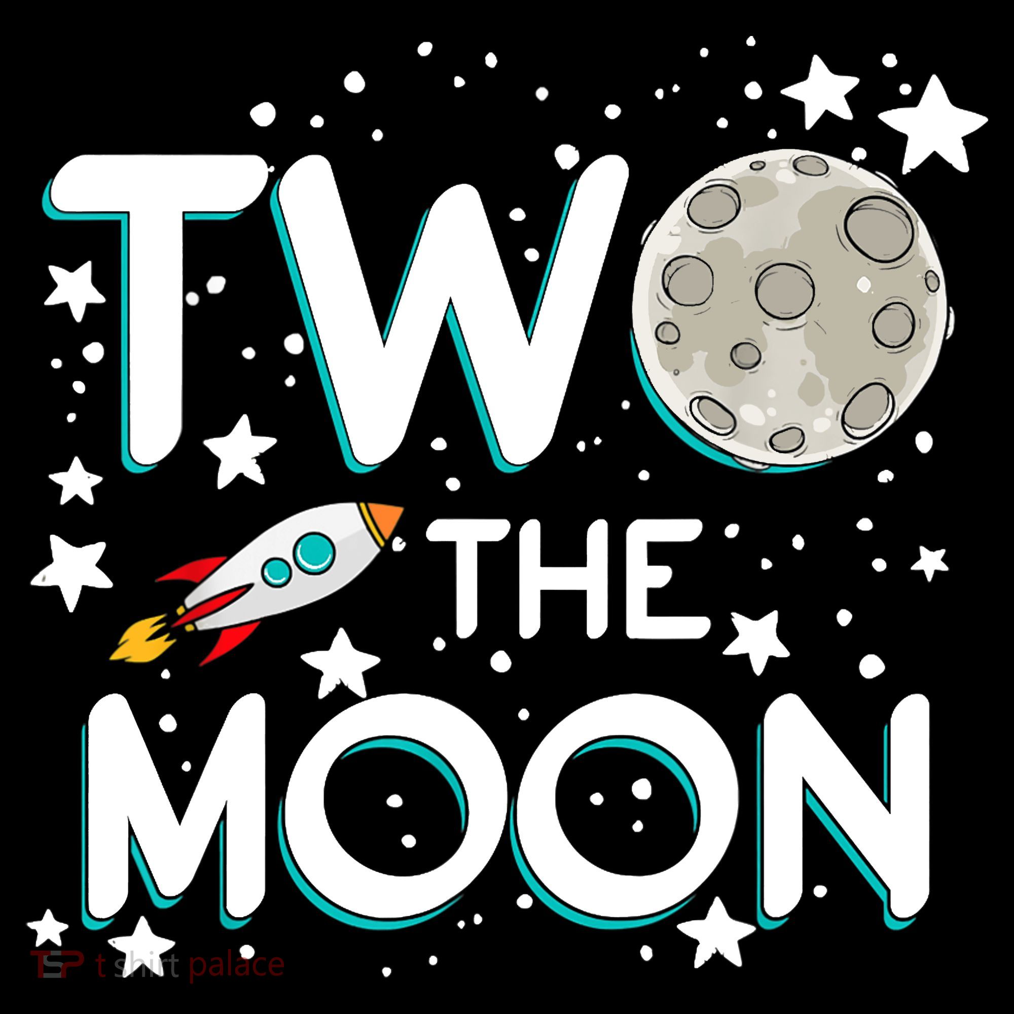Two The Moon 2nd Birthday For 2 Year Old Kids Sweatshirt