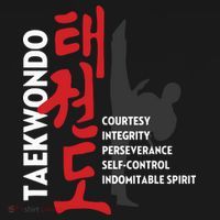 Taekwondo Tenets Martial Arts Graphic Tee Ornament thumb 1