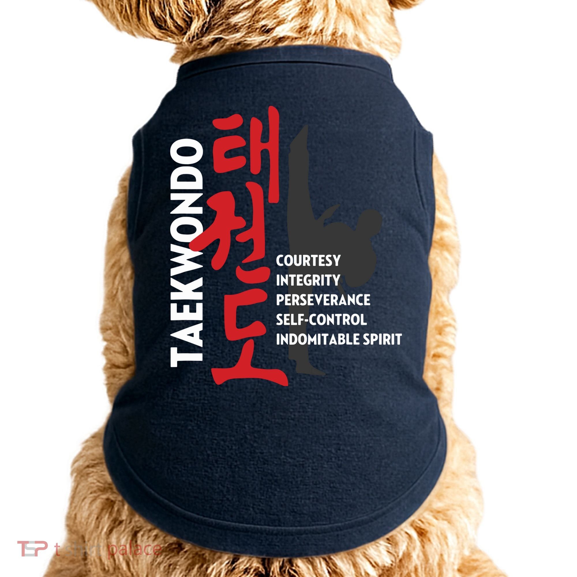 Taekwondo Tenets Martial Arts Graphic Tee Doggie Tank