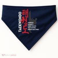 Taekwondo Tenets Martial Arts Graphic Tee USA-Made Doggie Bandana thumb 0