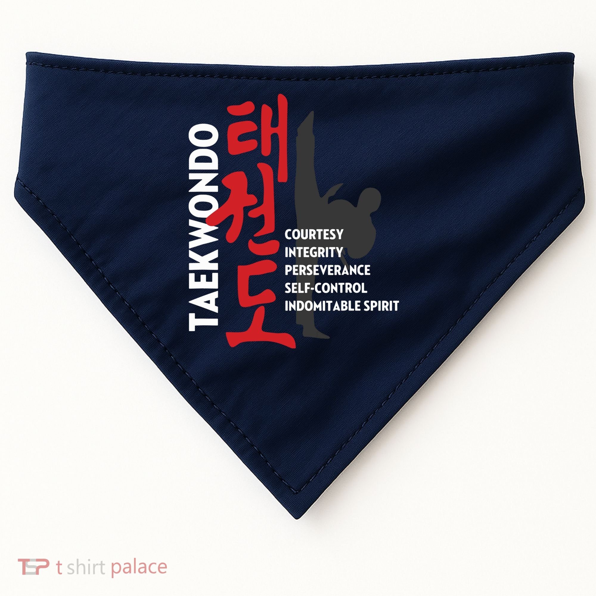 Taekwondo Tenets Martial Arts Graphic Tee USA-Made Doggie Bandana