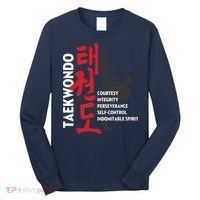 Taekwondo Tenets Martial Arts Graphic Tee Long Sleeve Shirt thumb 0