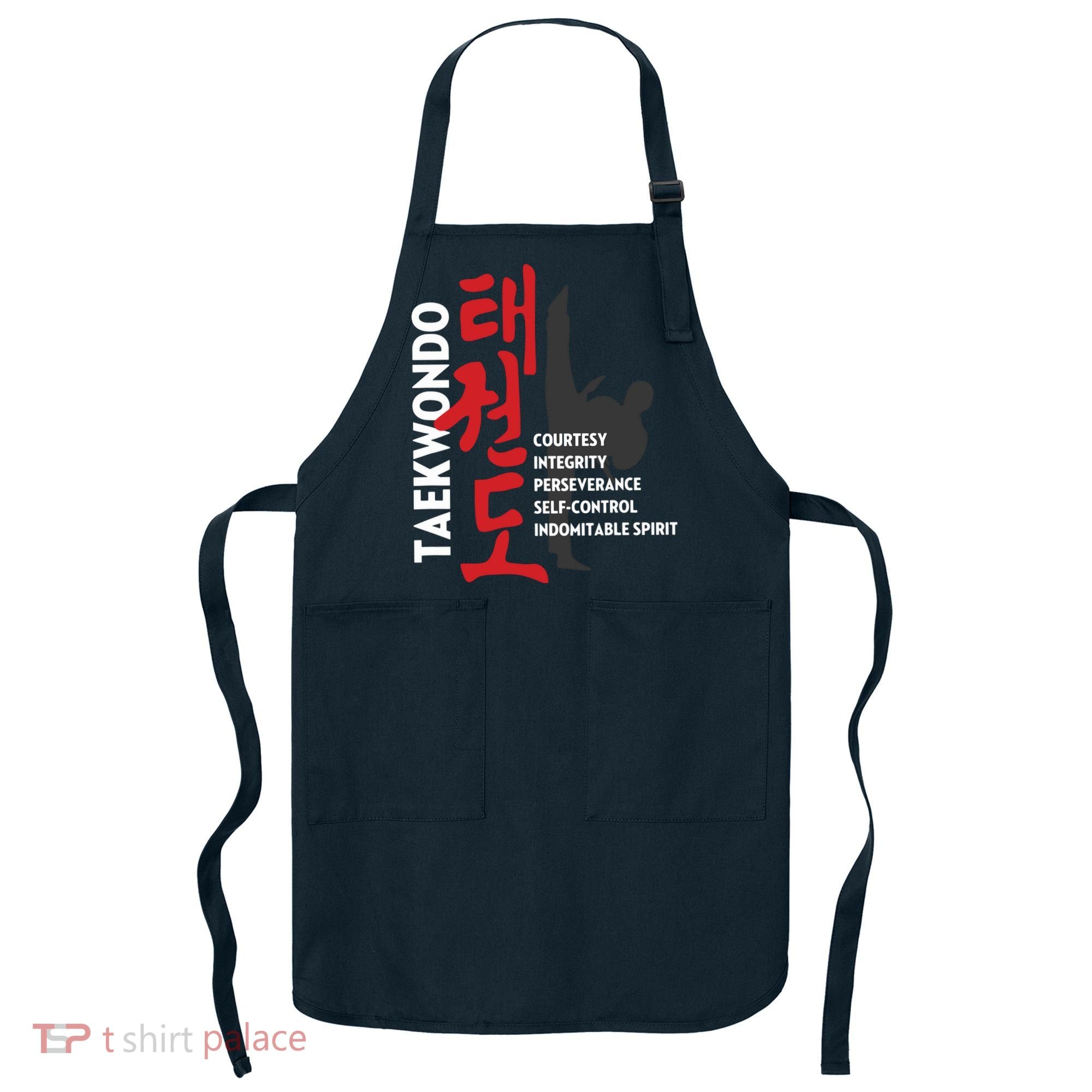 Taekwondo Tenets Martial Arts Graphic Tee Apron