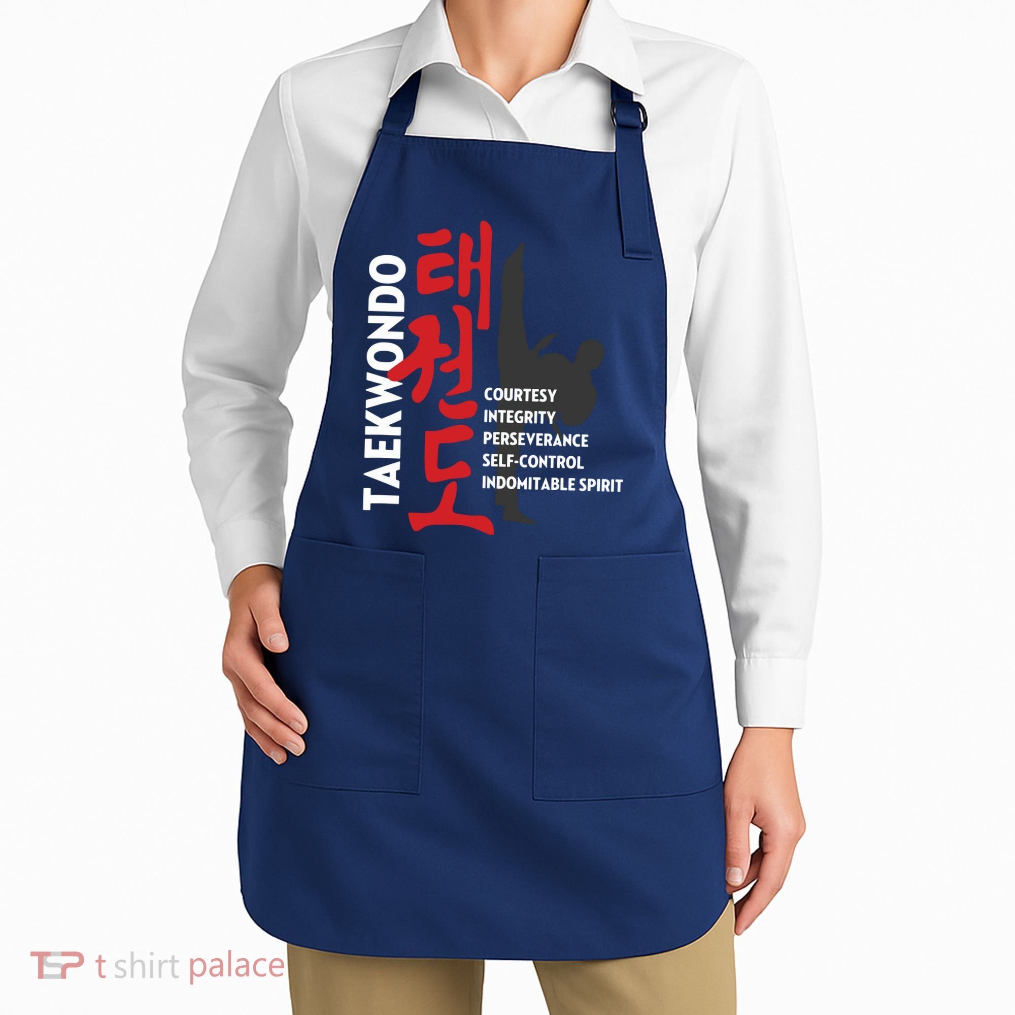 Taekwondo Tenets Martial Arts Graphic Tee Apron