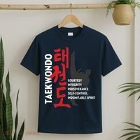 Taekwondo Tenets Martial Arts Graphic Tee T-Shirt thumb 2