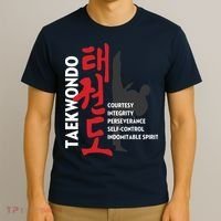 Taekwondo Tenets Martial Arts Graphic Tee T-Shirt thumb 3