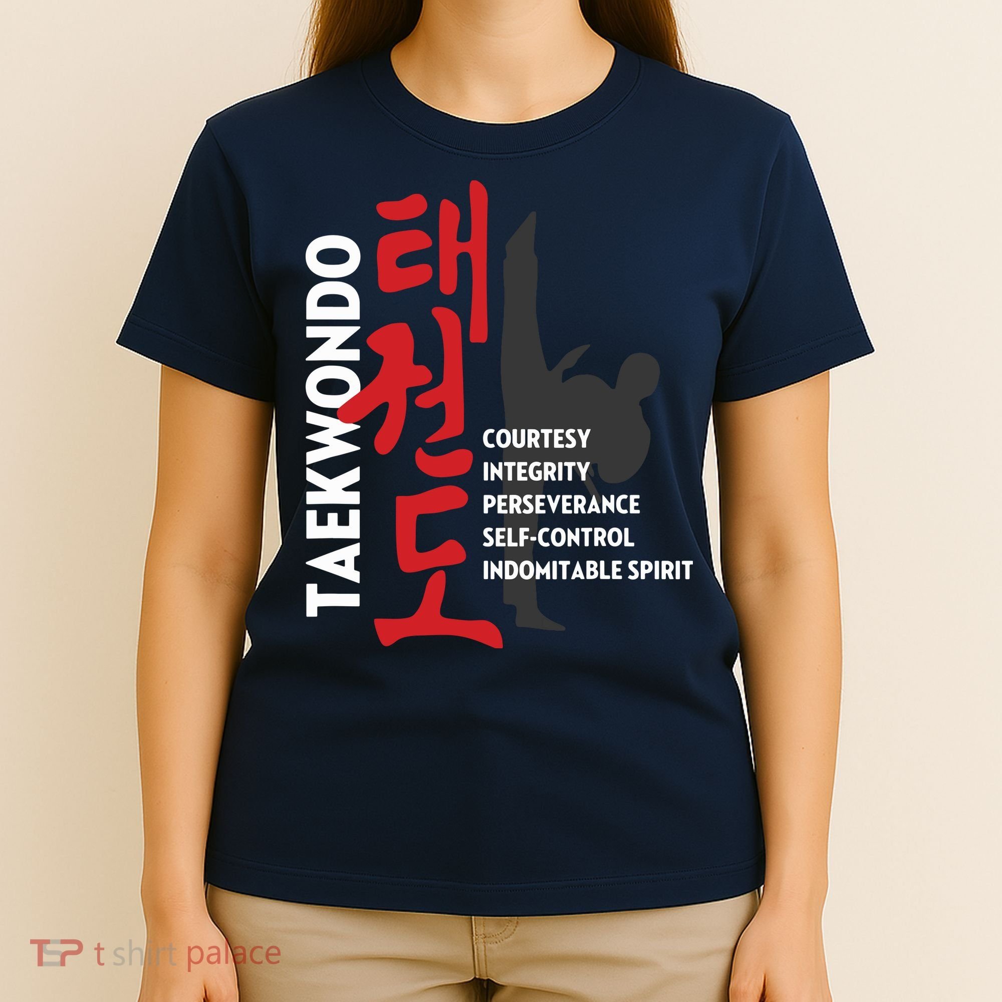 Taekwondo Tenets Martial Arts Graphic Tee T-Shirt