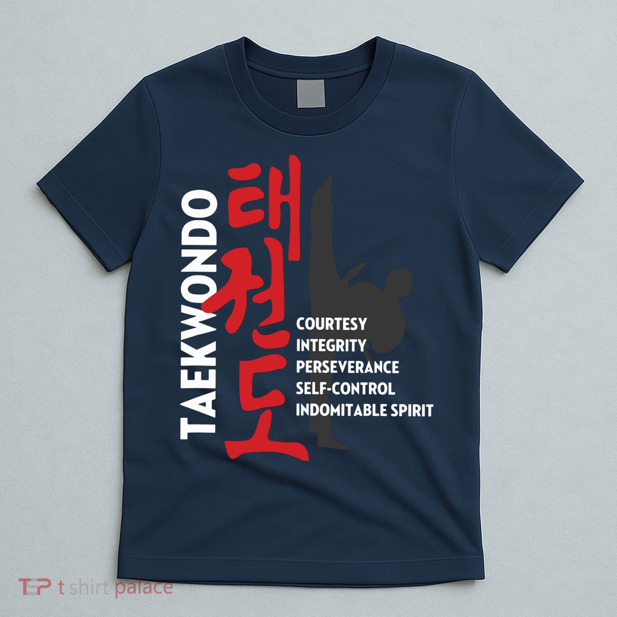 Taekwondo Tenets Martial Arts Graphic Tee T-Shirt