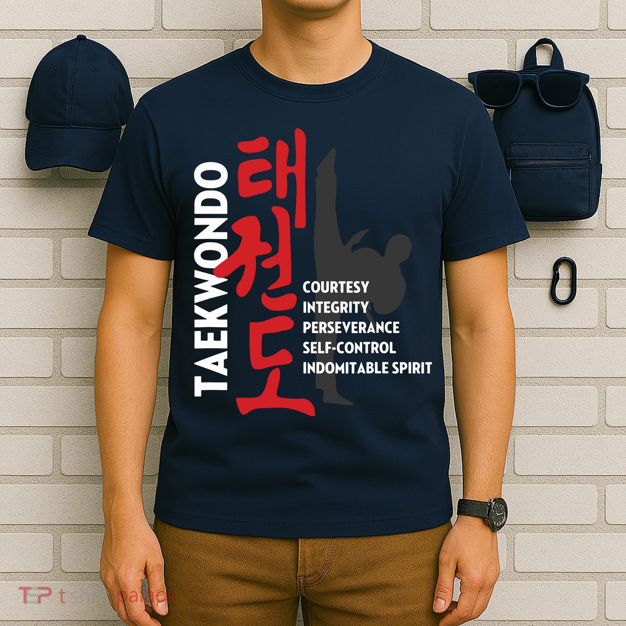 Taekwondo Tenets Martial Arts Graphic Tee T-Shirt
