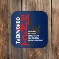 Taekwondo Tenets Martial Arts Graphic Tee Coaster thumb 0