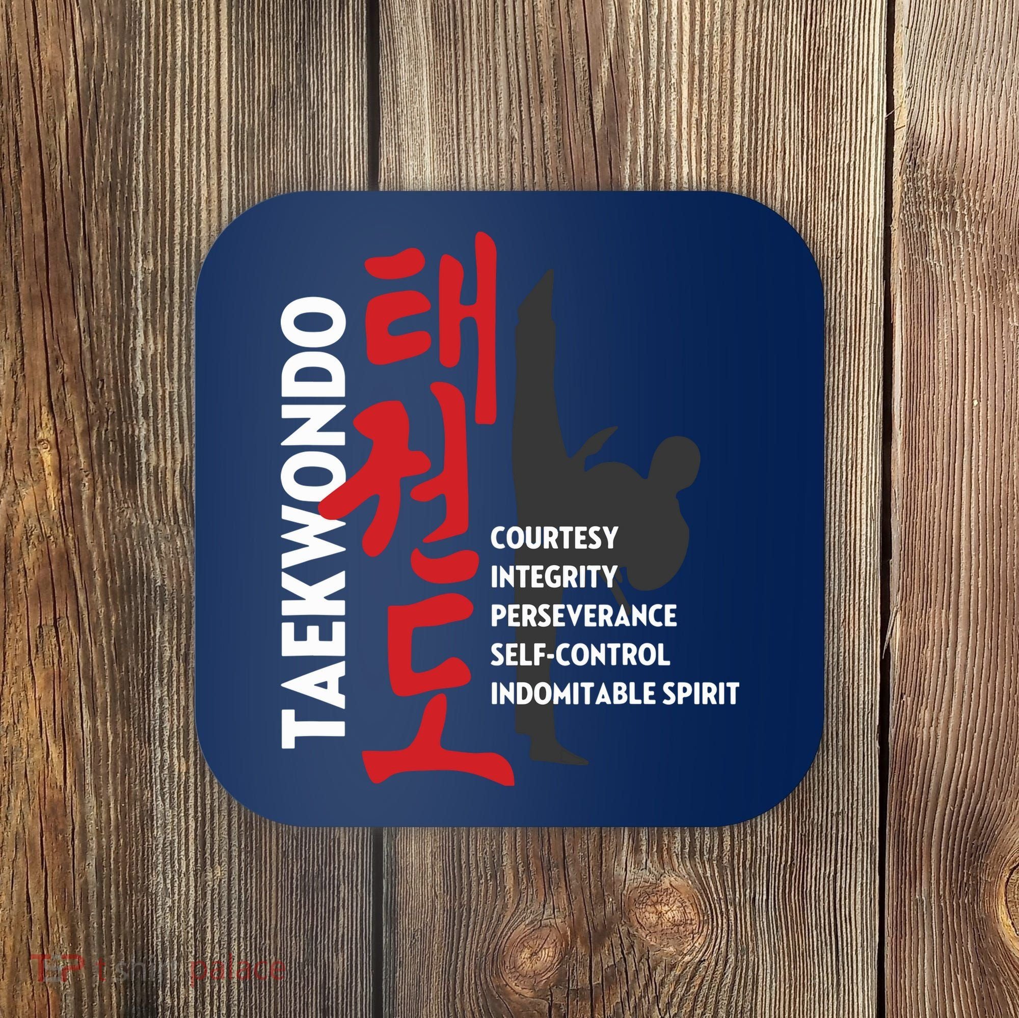 Taekwondo Tenets Martial Arts Graphic Tee Coaster