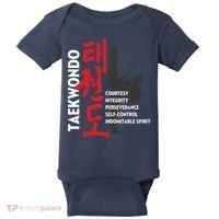Taekwondo Tenets Martial Arts Graphic Tee Baby Bodysuit thumb 0