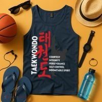 Taekwondo Tenets Martial Arts Graphic Tee Tank Top thumb 4
