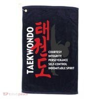 Taekwondo Tenets Martial Arts Graphic Tee Golf Towel thumb 0