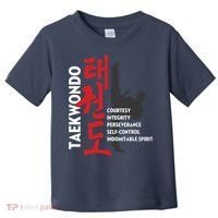 Taekwondo Tenets Martial Arts Graphic Tee Toddler T-Shirt thumb 0