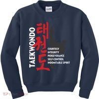 Taekwondo Tenets Martial Arts Graphic Tee Kids Sweatshirt thumb 0