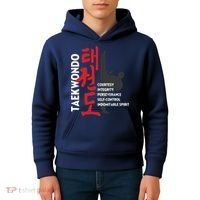 Taekwondo Tenets Martial Arts Graphic Tee Kids Hoodie thumb 4