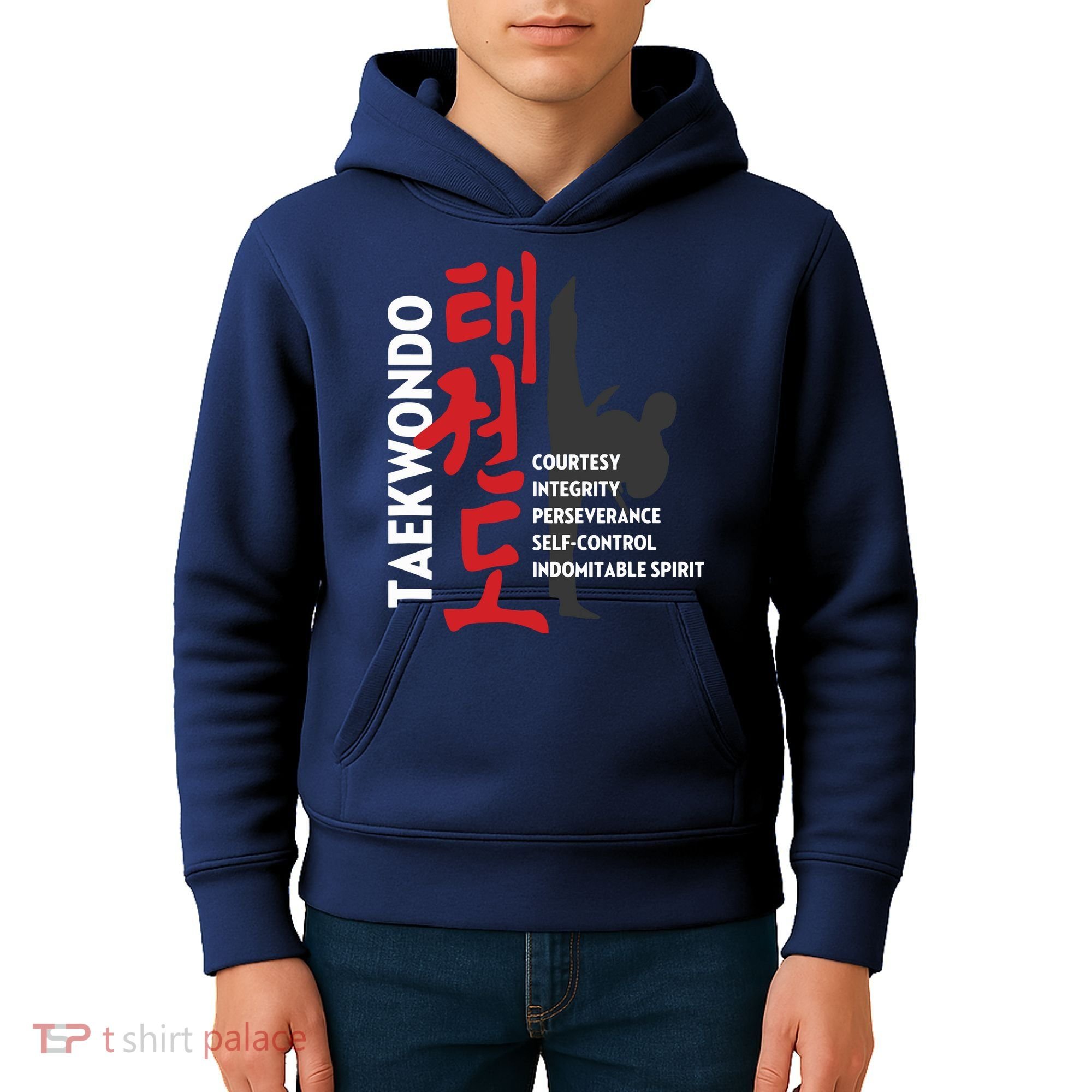 Taekwondo Tenets Martial Arts Graphic Tee Kids Hoodie