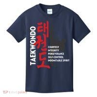 Taekwondo Tenets Martial Arts Graphic Tee Kids T-Shirt thumb 0