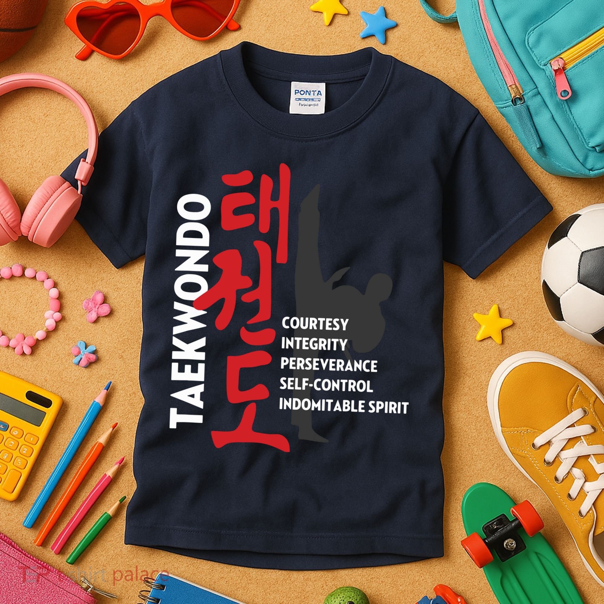 Taekwondo Tenets Martial Arts Graphic Tee Kids T-Shirt