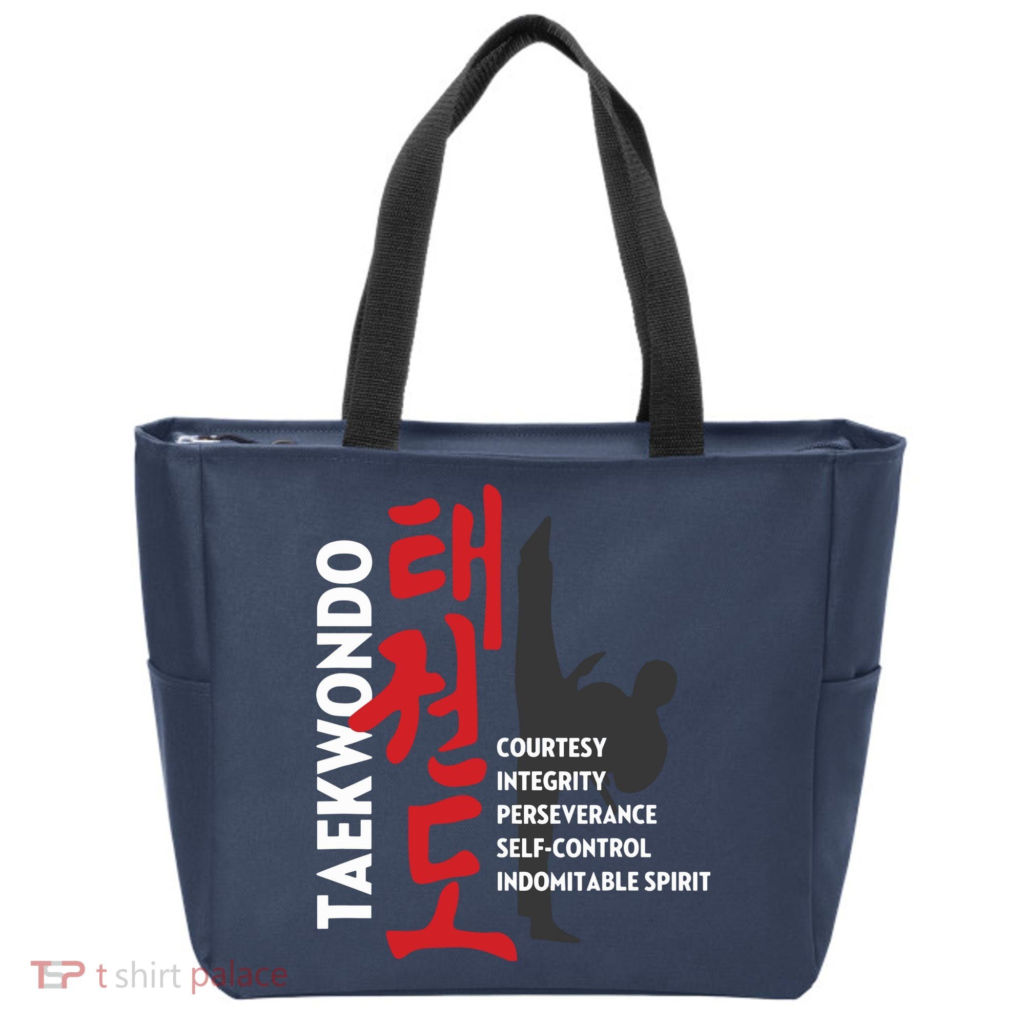 Taekwondo Tenets Martial Arts Graphic Tee Tote Bag