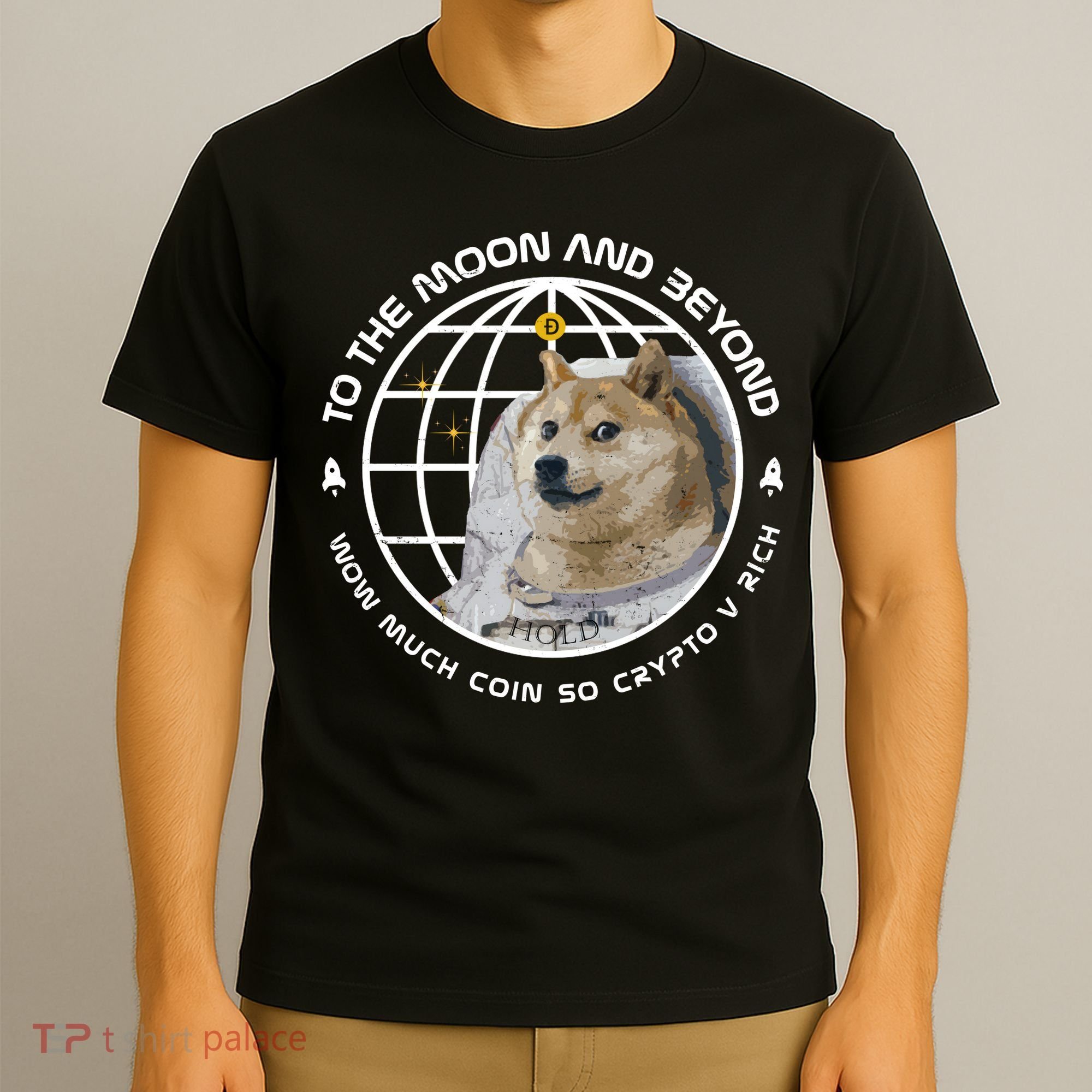 To The Moon And Beyond Doge Coin Crypto T-Shirt