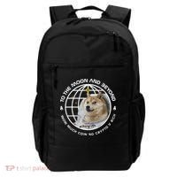 To The Moon And Beyond Doge Coin Crypto Backpack thumb 0