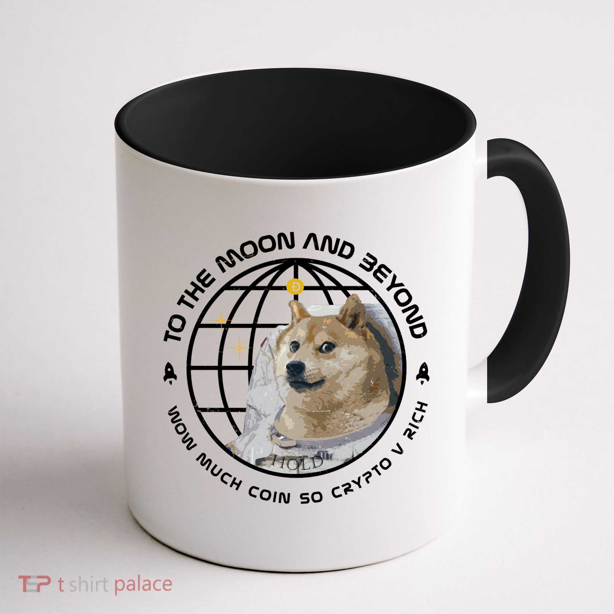 To The Moon And Beyond Doge Coin Crypto Coffee Mug
