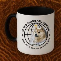 To The Moon And Beyond Doge Coin Crypto Coffee Mug thumb 2