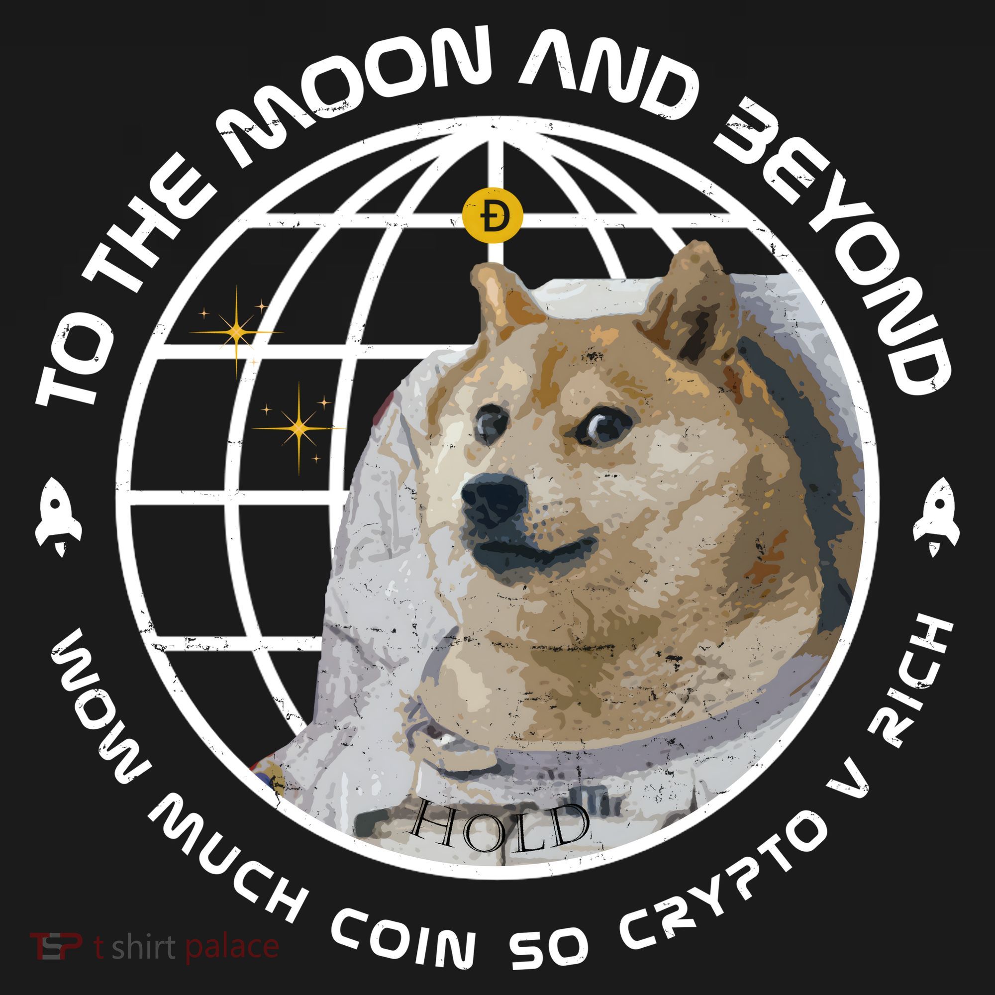 To The Moon And Beyond Doge Coin Crypto Women's Hoodie