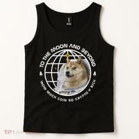 To The Moon And Beyond Doge Coin Crypto Tank Top thumb 2
