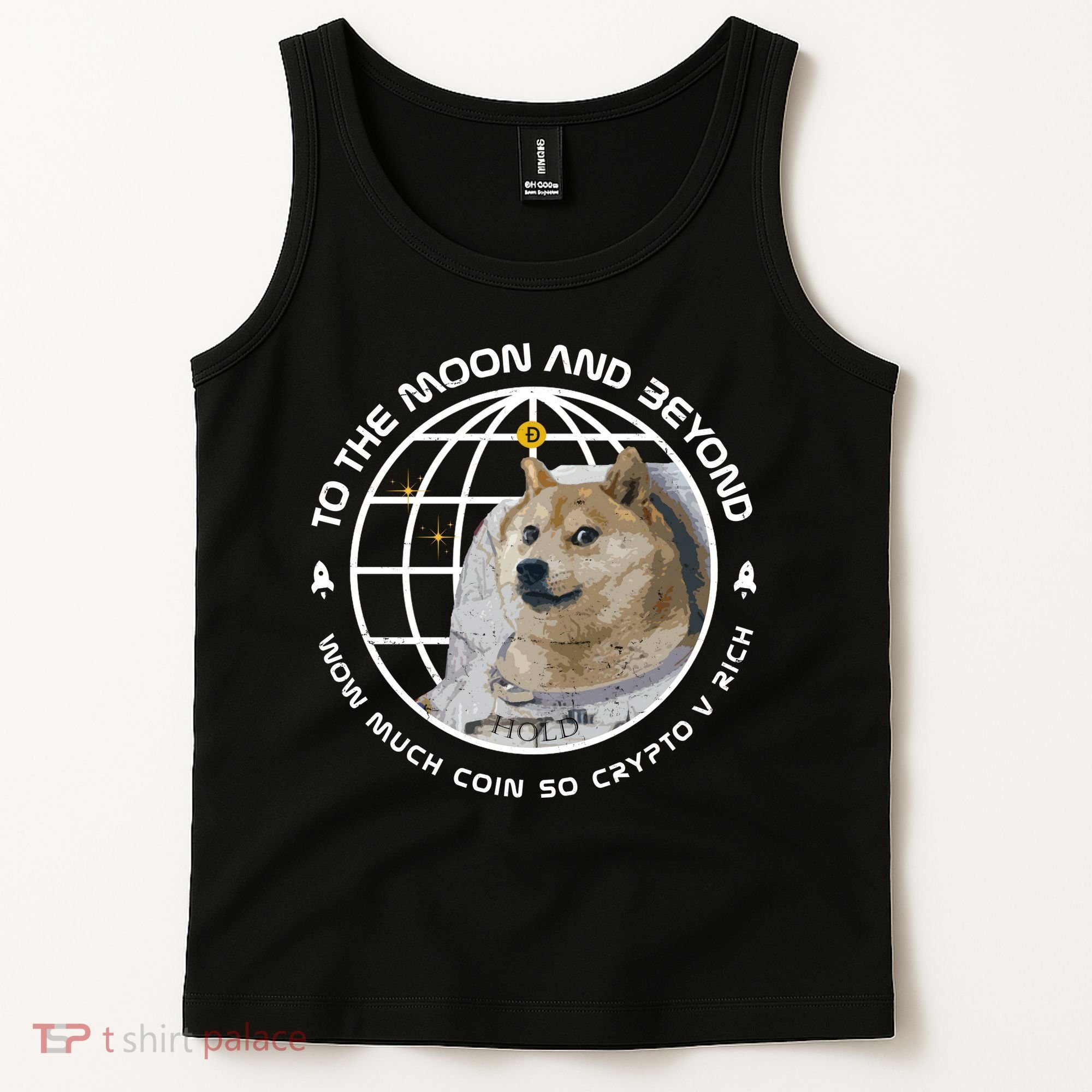 To The Moon And Beyond Doge Coin Crypto Tank Top