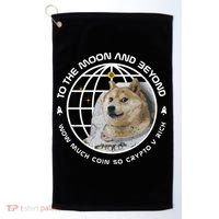 To The Moon And Beyond Doge Coin Crypto Golf Towel thumb 0