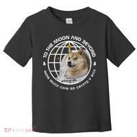 To The Moon And Beyond Doge Coin Crypto Toddler T-Shirt thumb 0