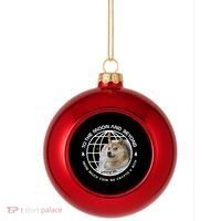To The Moon And Beyond Doge Coin Crypto Plastic Christmas Ball Ornament thumb 0