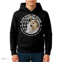 To The Moon And Beyond Doge Coin Crypto Kids Hoodie thumb 4