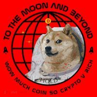 To The Moon And Beyond Doge Coin Crypto Santa Hat thumb 1