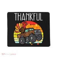 Thankful Turkey Monster Truck Retro Thanksgiving Mousepad thumb 0