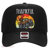 Thankful Turkey Monster Truck Retro Thanksgiving Hat thumb 0