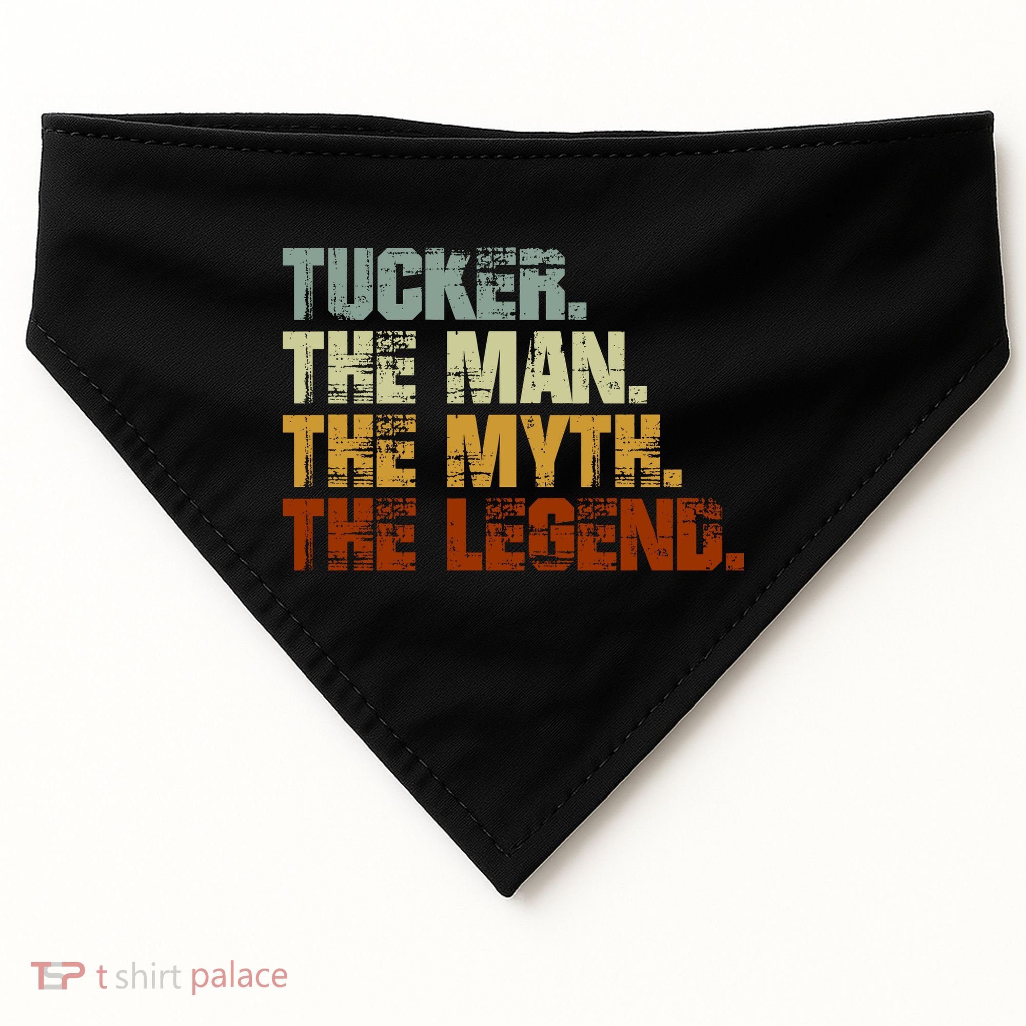 Tucker The Man The Myth The Legend Tucker Carlson 1 USA-Made Doggie Bandana