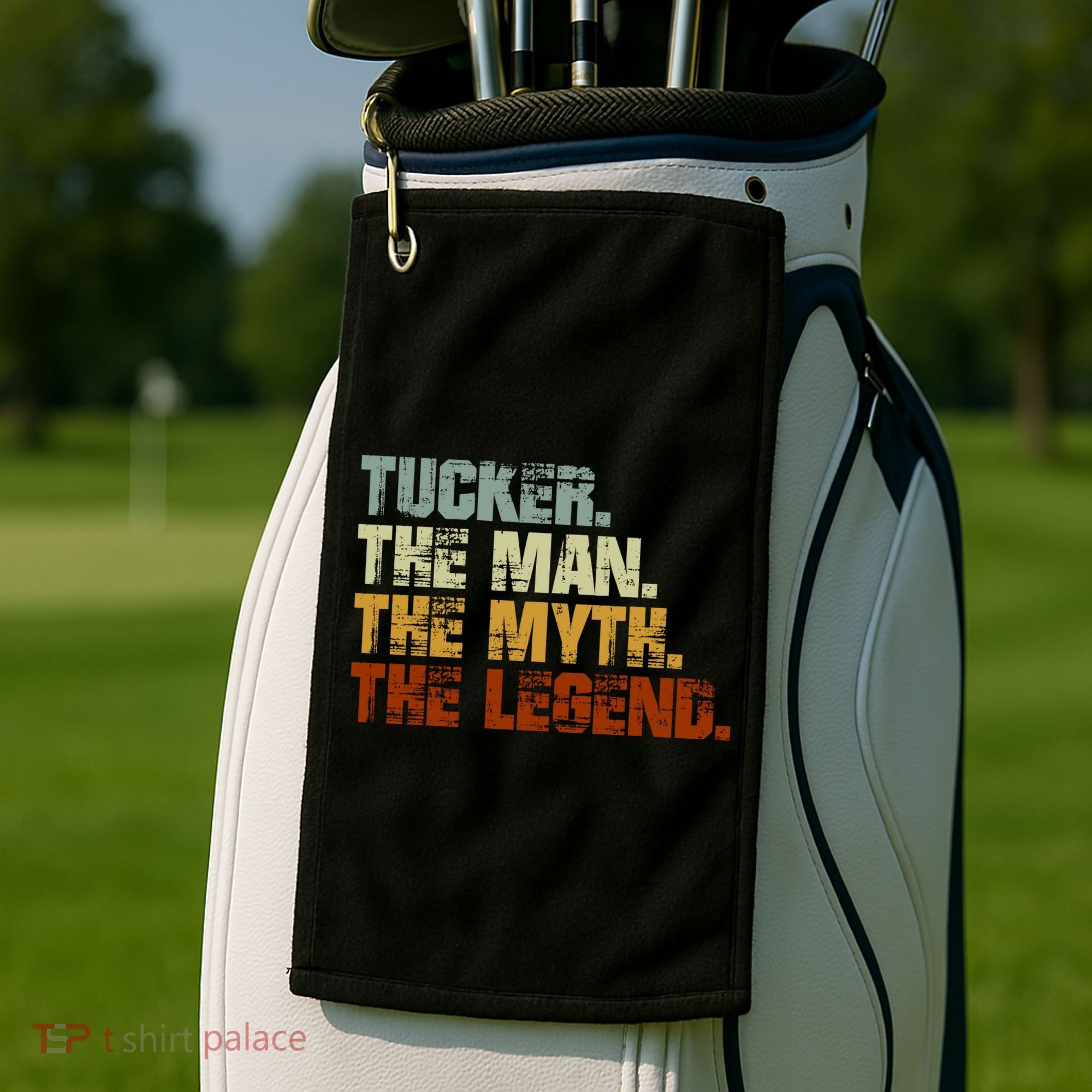 Tucker The Man The Myth The Legend Tucker Carlson 1 Golf Towel